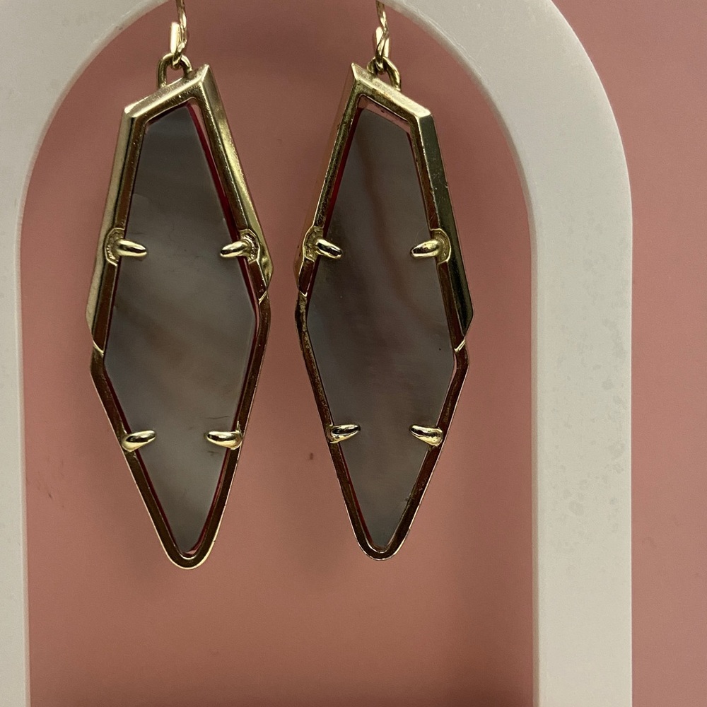 Kendra Scott Statement Earrings; Bexley Drop Earrings with multi-faceted stones - Picture 7 of 12